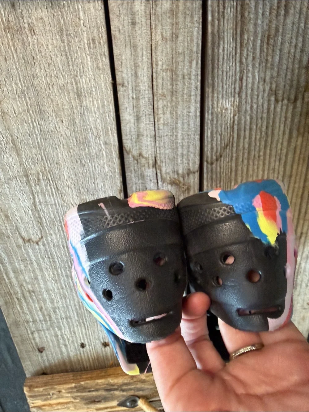 Hunter Kids Marble Water Shoes Black Multicolor Slip On Size 11